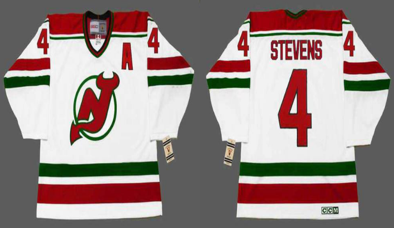 2019 Men New Jersey Devils #4 Stevens white CCM NHL jerseys